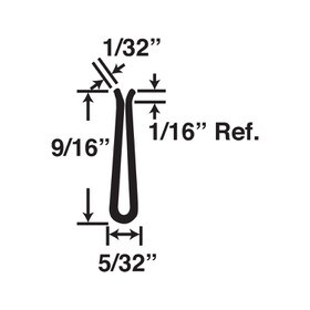 1/16in | Clear PVC U Channel Moulding