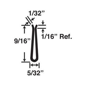 1/16in | Clear PVC U Channel Moulding