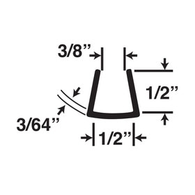 1/2in | Rigid Styrene | U Channel Moulding | 212 Series