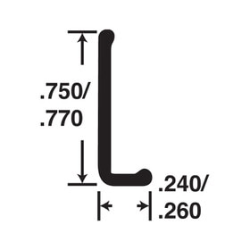 1/4in x 3/4in | ABS With Mylar Film Uneven Leg | 90° Angle Moulding