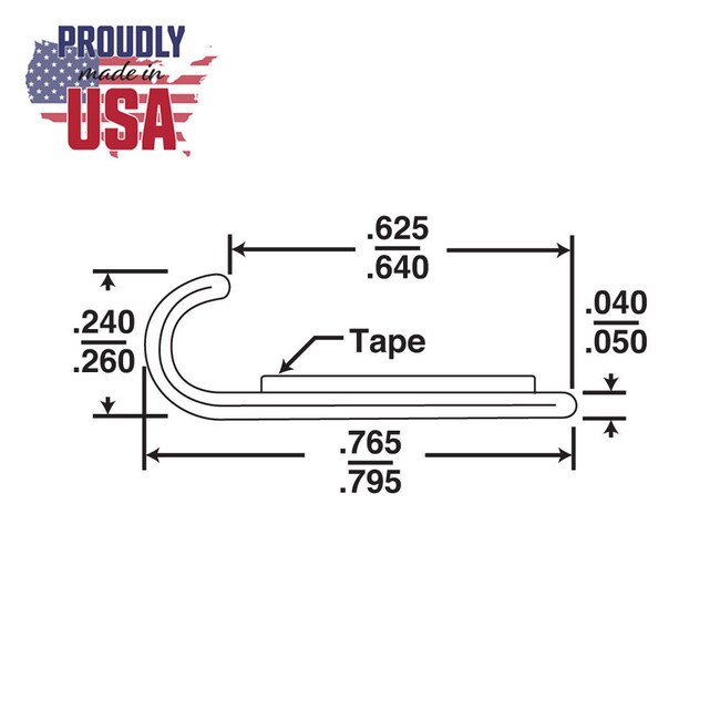 1/4in x 3/4in | ABS With Mylar Film Uneven Leg | Lipped 90° Angle Moulding With Adhesive