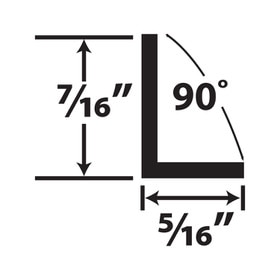 7/16in x 5/16in x 3/64in (.050in) Thick | Styrene Uneven Leg | 90° Angle Moulding