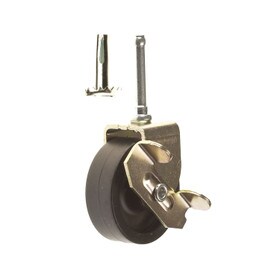 2in Dia x 3/4in W | Brass with Black High Impact Styrene Wheel Caster