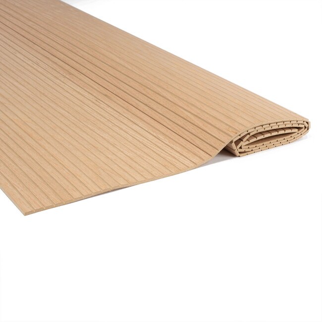 Outwater 231-A-MP 4' Wide x 8' High x 5/32 Thick Unfinished Maple Veneer Decorative Tambour Sheet with 1/2 - 30 Degree Grooves