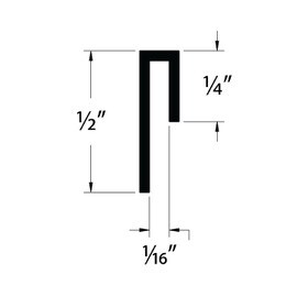 1/16in Rigid PVC | Cap Moulding