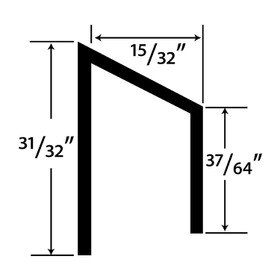 1/2in Styrene | Cap Moulding | 2395 Series