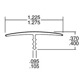 1-1/4in Flexible PVC | Metallic Tee Moulding