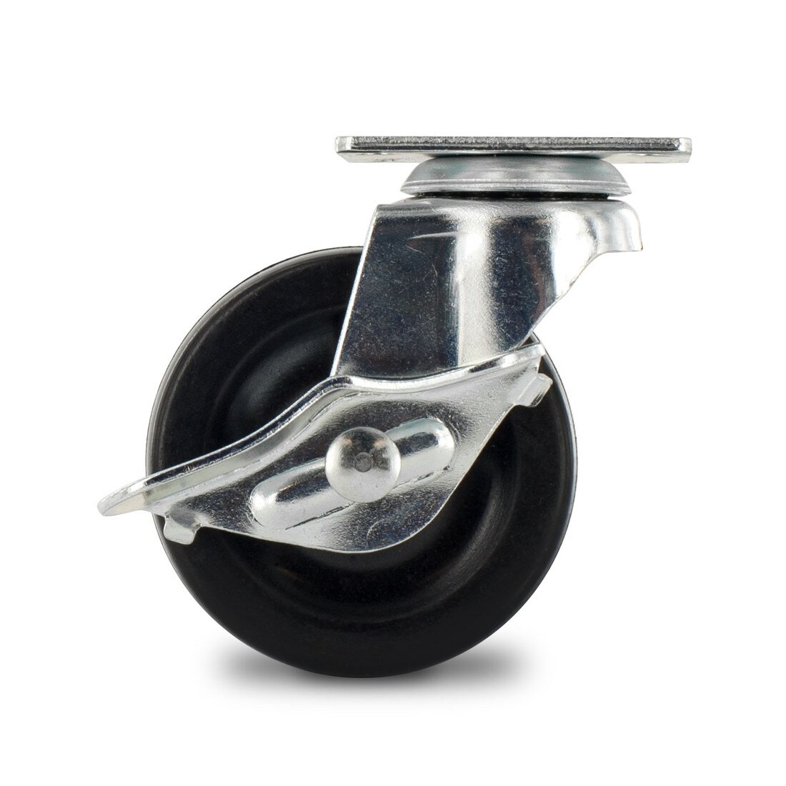 2-1/2in Dia | Black Swivel Imported Single Wheel Series Industrial Caster