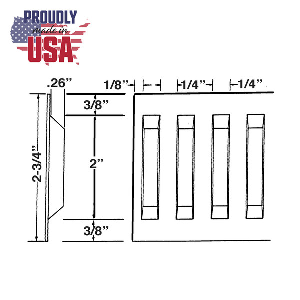 48in | Standard Binning Strip for 1/4in Divider