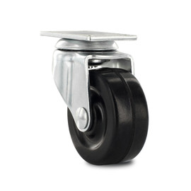 2in Dia | Black Swivel Imported Single Wheel Series Industrial Caster
