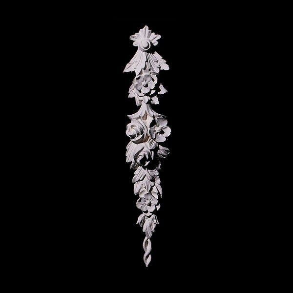 1-3/4" Wide x 9-1/4" High Unfinished Polymer Resin Drop Applique