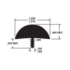 1-1/4in Flexible PVC | Bumper Tee Moulding