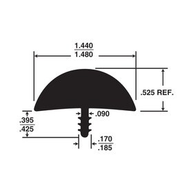 1-1/2in Flexible PVC | Bumper Tee Moulding