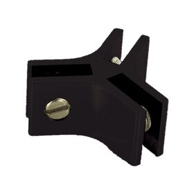 3-Way Y Black Polished Aluminum Furniture and Display Connector for 5/16" - 3/8" Panels