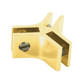 3-Way Y Chrome Finish Polished Aluminum Furniture and Display Connector for 5/16" - 3/8" Panels