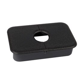 3-1/2in x 2in | Black | Rectangular Wire Management Grommet with Circular Cap | 32-2 Series