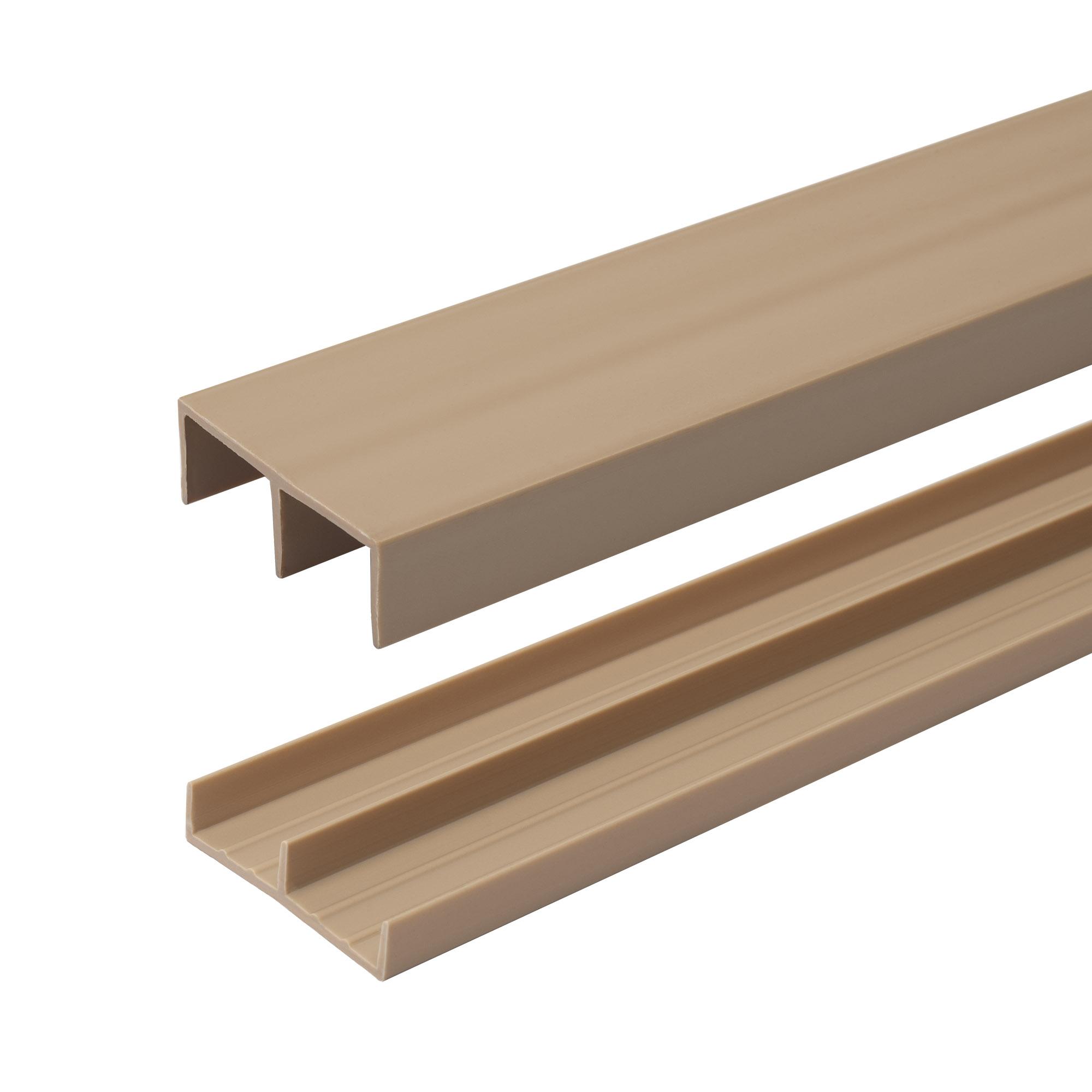 Outwater 3/4″ Plastic Panel Sliding Door Track Set – Color and Size Options