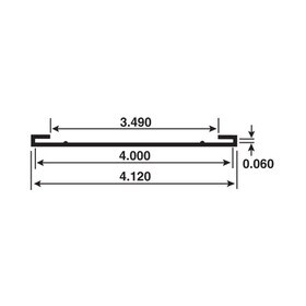 4in | Black Styrene | Ticket Moulding Moulding