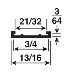 3/4in | Styrene | Ticket Moulding Moulding