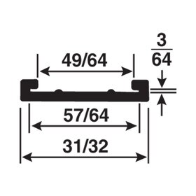 7/8in | Styrene | Ticket Moulding Moulding