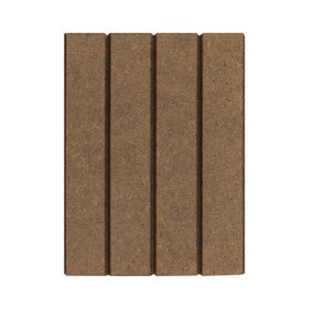 4' Wide x 8' High x 5/32" Thick Unfinished Hardboard Decorative Tambour Sheet with 3/4" - 30 Degree Grooves