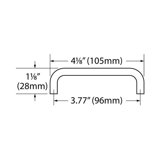 White Plastic Wire Pull With 96mm Hole Centers
