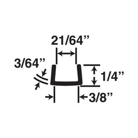 3/8in | Rigid Styrene | U Channel Moulding | 383 Series