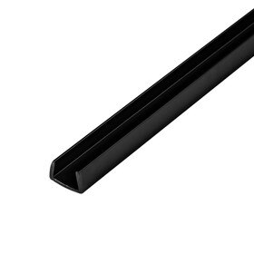 GLOSS BLACK 3/8" RPVC U CHANNE 12' LONG