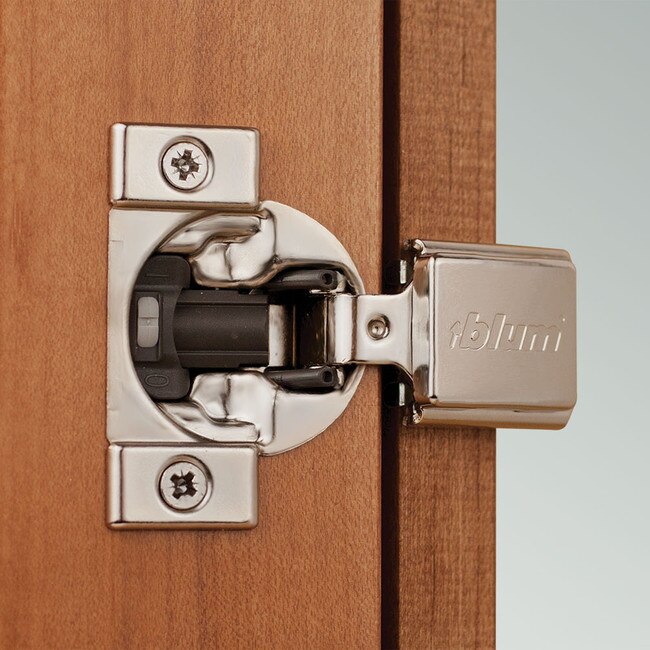 Blum Compact Face Frame Hinge 1/2" Overlay Edge Mount Press In