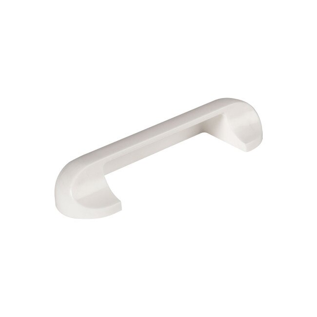 White Plastic Drawer Pull With 96mm Hole Centers