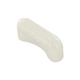 White Plastic Drawer Pull With 32mm Hole Centers