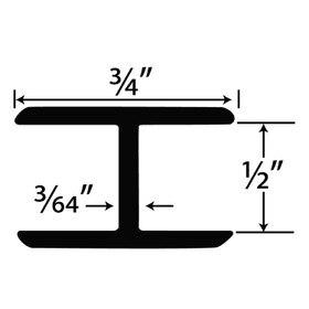 1/2in Styrene | Divider Moulding