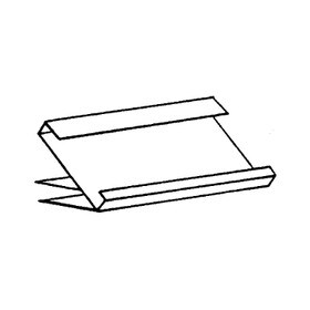 1in | Styrene | Ticket Moulding | Fits 1/4in Glass Shelf Moulding