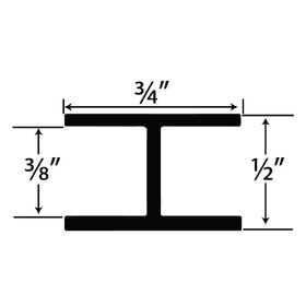 3/8in Styrene | Divider Moulding