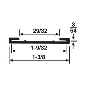 1-1/4in | Clear Butyrate | Ticket Moulding Moulding
