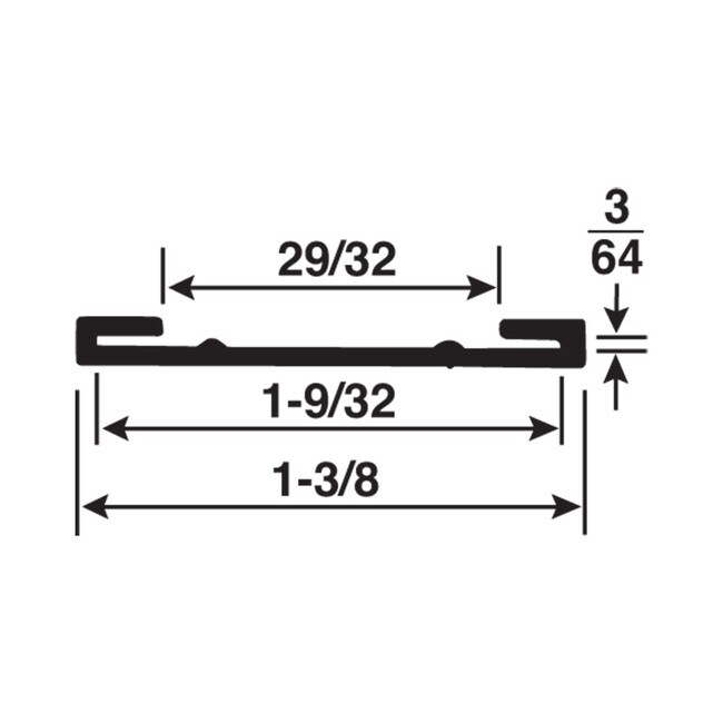 1-1/4in | Clear Butyrate | Ticket Moulding Moulding