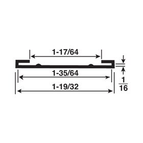 1-1/2in | Clear Butyrate | Ticket Moulding Moulding