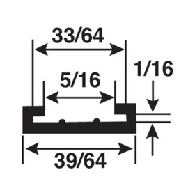 1/2in | Clear Butyrate | Ticket Moulding Moulding