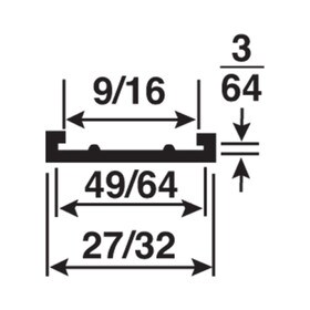 3/4in | Clear Butyrate | Ticket Moulding Moulding