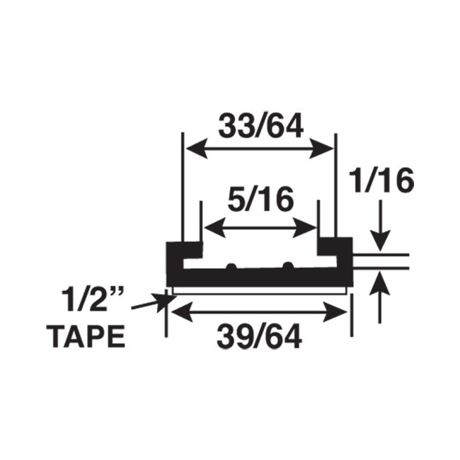 1/2in | Clear Butyrate | Ticket Moulding Moulding