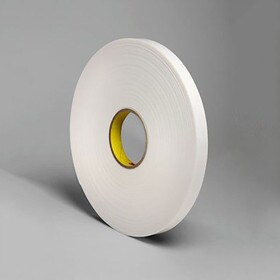3/4" Wide White Rubber Based Foam Tape .060" Thick 108' Long Roll