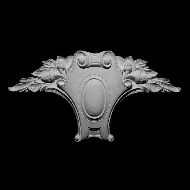 12" Wide x 6-3/4" High Unfinished Polymer Resin Keystone Applique