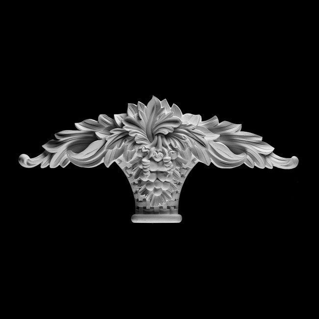 16-1/2" Wide x 7-1/4" High Unfinished Polymer Resin Keystone Applique