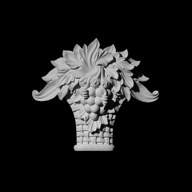 14-3/4" Wide x 12-1/4" High Unfinished Polymer Resin Keystone Applique