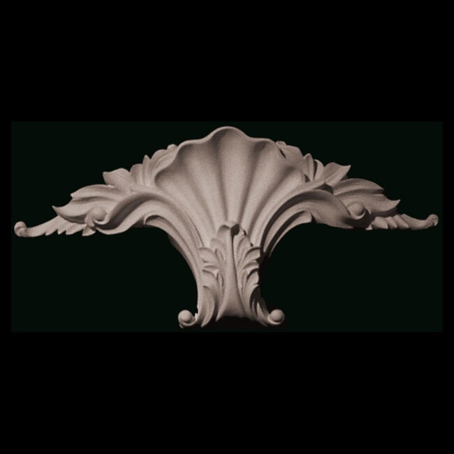 16-3/4" Wide x 7-3/4" High Unfinished Polymer Resin Keystone Applique