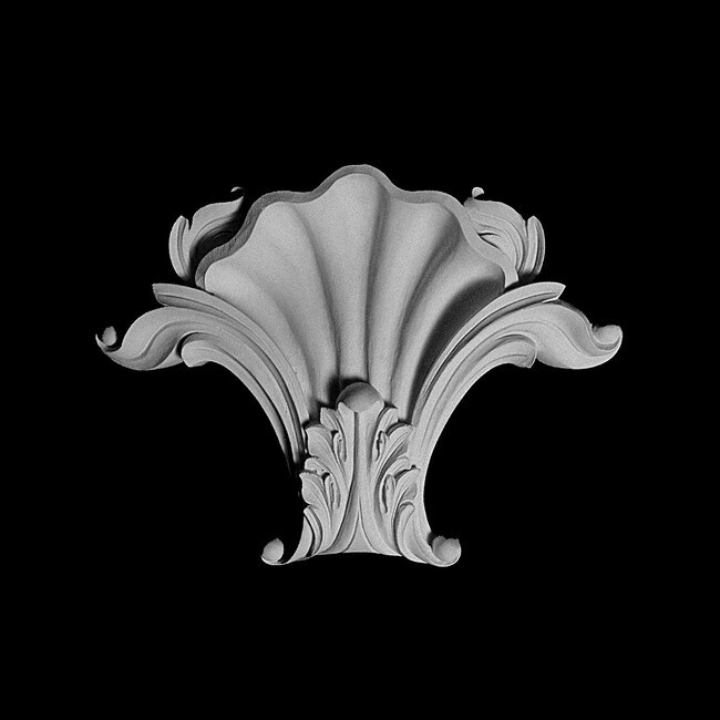 15-1/2" Wide x 10-3/4" High Unfinished Polymer Resin Keystone Applique