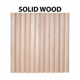Wide Half Round Tambour Wood Panels with 1" Radius Slats for Contemporary Feature Walls