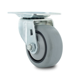 Gray Swivel 400 Series Industrial Caster | 2-7/8in x 3-5/8in Top Plate