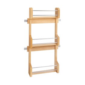 Rev-A-Shelf | 15in | Cabinet Door Mount Wood | 3-Shelf Spice Rack
