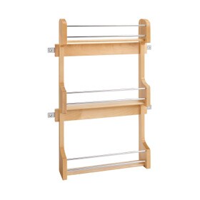 Rev-A-Shelf | 18in | Cabinet Door Mount Wood | 3-Shelf Spice Rack